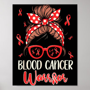Poster consciência do câncer no sangue fita vermelha cânc