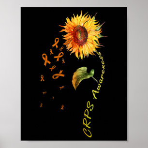 Poster Consciência do Crps Camisetas de girassol
