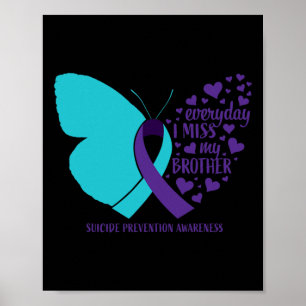 Poster Consciência do Suicídio Irmão Borboleta Memória Am