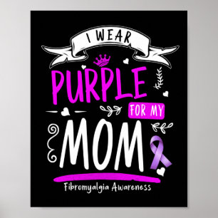 Poster Consciência E Fibro Design I Vestem Roxo Para A Mã