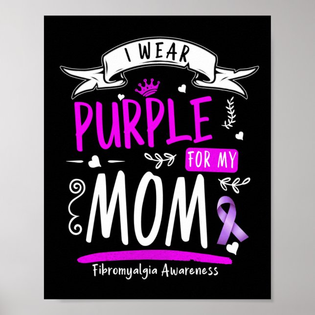 Poster Consciência E Fibro Design I Vestem Roxo Para A Mã (Frente)