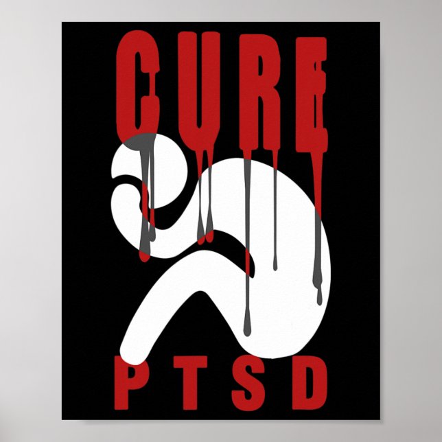 Poster Consciência Ptsd Curta 1 Posto Desordem de Estress (Frente)