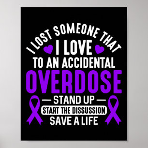 Poster Consciência sobre Overdose Perdi Alguém que Amo Ri