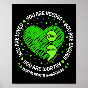 Poster Consciência Suficiente Ponto e Vírgula Saúde Menta