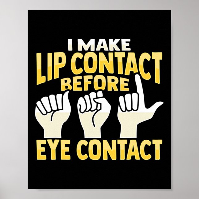 Poster Consciencialização da Perda Auditiva Surda Linguag (Frente)