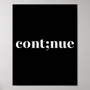 Poster Consciencialização da Saúde Mental Continuar Ponto