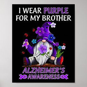 Poster Consciencialização Eu Uso Roxo Pelo Meu Irmão Gnom