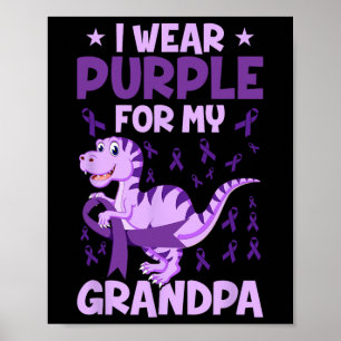 Poster Consciencialização Heimerheimer Eu Uso Roxo Pelo M