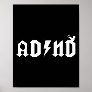 Poster Consciencialização Mental Do Tee Adhd Bonita