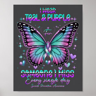 Poster Consciencialização Prevenção do Suicídio Borboleta
