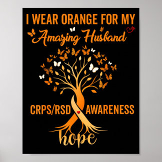 Poster Conscientização Crps Eu Uso Laranja Pelo Meu Marid
