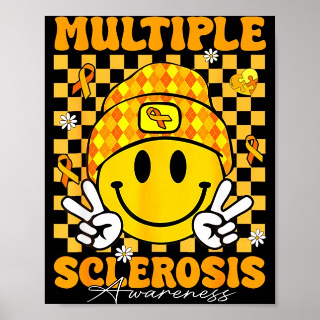 Poster Conscientização da esclerose múltipla suporte cons (Frente)