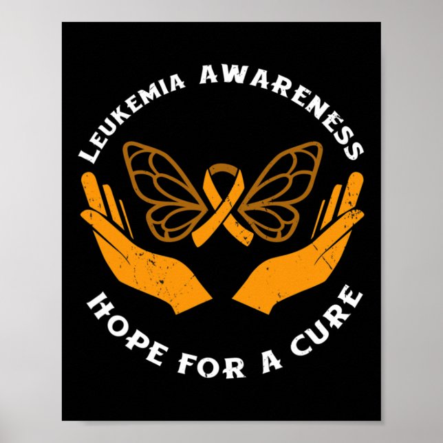 Poster Conscientização da Leucemia Esperança de uma Cura  (Frente)