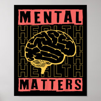Poster Conscientização da Saúde Mental Depressão Prevençã