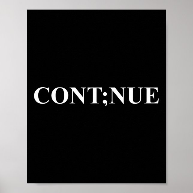 Poster Conscientização da Saúde Mental Ponto e Vírgula Co (Frente)