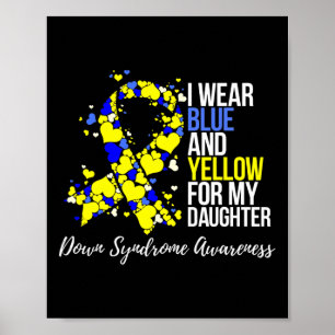 Poster Conscientização da Síndrome de Down com Fita Azul 