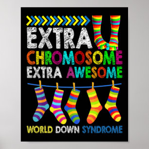 Poster Conscientização da Síndrome de Down Cromossomo Ext
