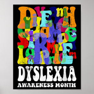 Poster Conscientização Dislexia Deficiência de Aprendizad