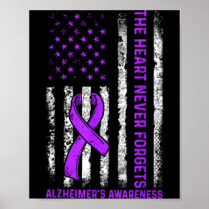 Poster Conscientização do alzheimer luta bandeira america