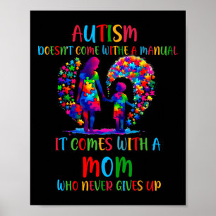 Poster Conscientização do Autismo 2025 Não Vem Com Um Man