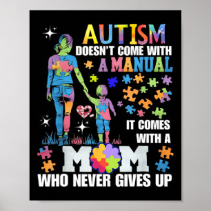 Poster Conscientização do Autismo 2025 Não Vem Com Um Man