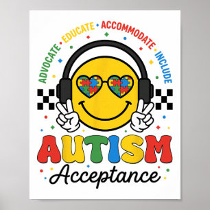Poster Conscientização do Autismo Aceitação Educação Espe
