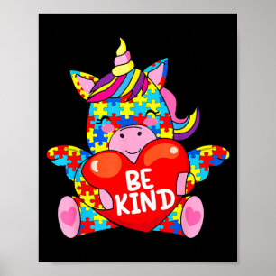 Poster Conscientização do Autismo Seja Gentil Menina