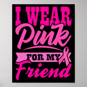 Poster Conscientização do Câncer de Mama Eu Uso Rosa Pela