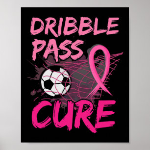Poster Conscientização do Câncer de Mama Futebol Rosa Par