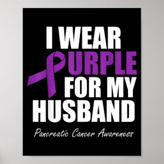 Poster Conscientização do Câncer de Pâncreas Use Roxo Por