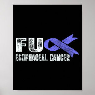 Poster Conscientização do Câncer Esofágico Suporte Retro