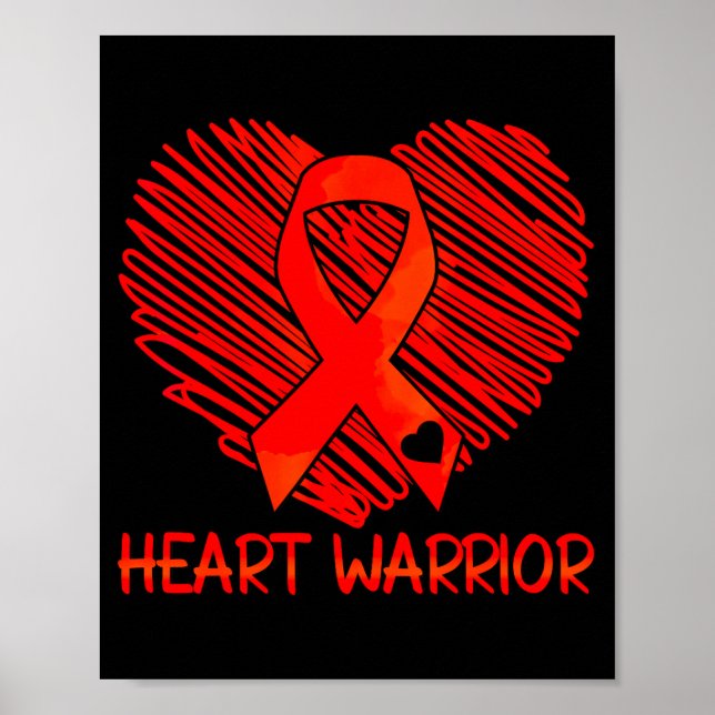 Poster Conscientização sobre a Doença Cardíaca Heart Warr (Frente)