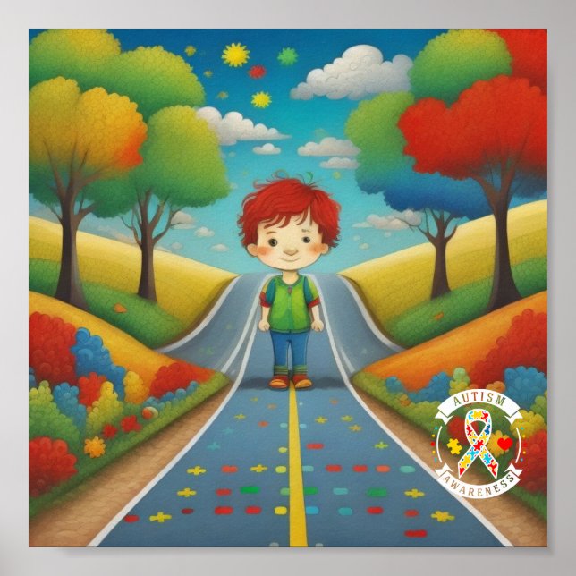 Poster Conscientização sobre Autismo - Cartaz (Frente)
