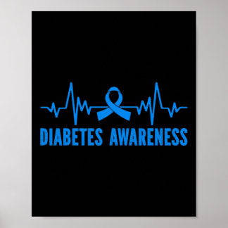 Poster conscientização sobre diabetes em novembro vestimo