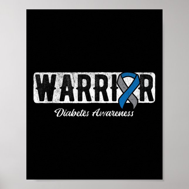 Poster Conscientização sobre Diabetes Guerreiro  (Frente)