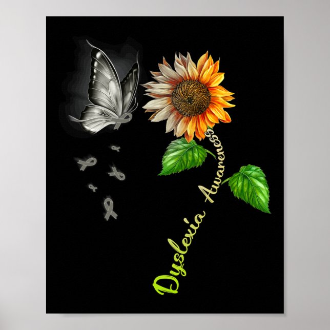 Poster Conscientização sobre Dislexia do Girassol (Frente)