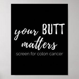 Poster Conscientização sobre o câncer de cólon do seu bum
