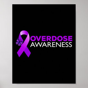 Poster Conscientização sobre overdose eu uso roxo