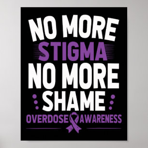 Poster Conscientização sobre overdose, sem mais estigma,