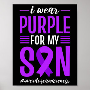 Poster Conscientização sobre Overdose Uso Rouxinol Roxo P