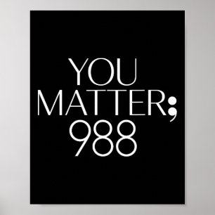 Poster Conscientização sobre Prevenção ao Suicídio 988 _1