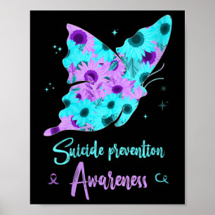 Poster Conscientização sobre Prevenção ao Suicídio Femini