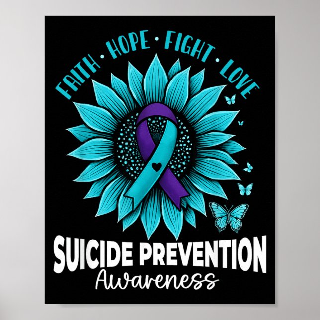 Poster Conscientização sobre Prevenção de Suicídio Girass (Frente)