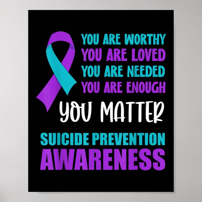 Poster Conscientização sobre Prevenção do Suicídio  (Frente)