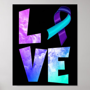 Poster Conscientização sobre Prevenção do Suicídio Amor R