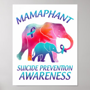 Poster Conscientização sobre Prevenção do Suicídio Mamãe