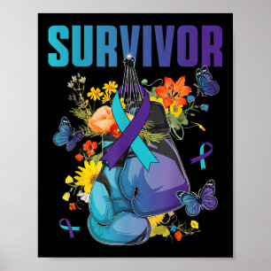 Poster Conscientização sobre Prevenção do Suicídio Sobrev