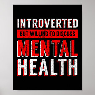 Poster Conscientização sobre Saúde Mental Depressão