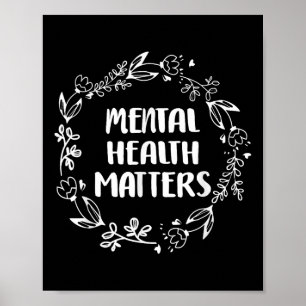 Poster Conscientização sobre Saúde Mental Prevenção ao Su