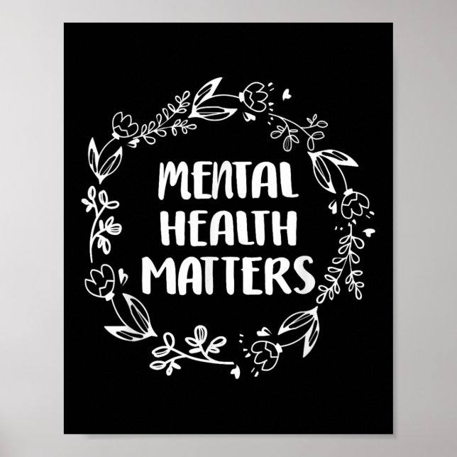 Poster Conscientização sobre Saúde Mental Prevenção ao Su (Frente)